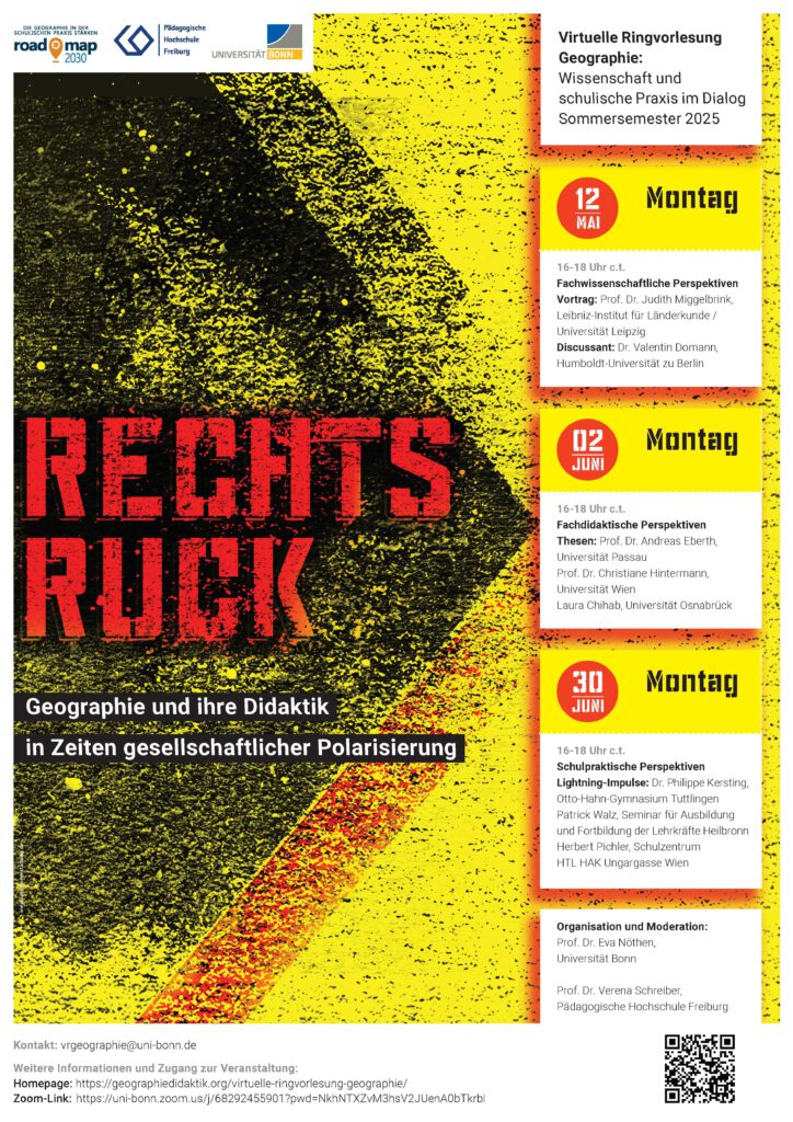 Plakat Ringvorlesung 2025 zum Thema "Rechtsruck"